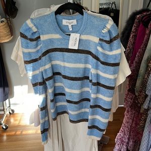 derek lam 10 Crosby puff sleeve striped sweater